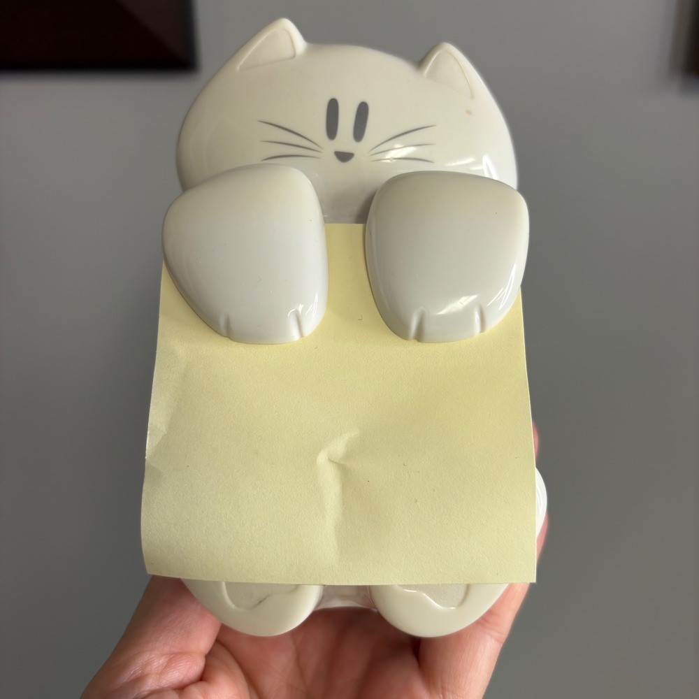 Post-it Cat Pop-up Note Dispenser White Weighted Sticky Note Holder CAT-330